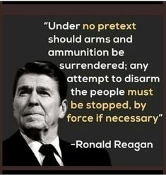 ronald reagan quote with an image of ronald reagan in the background and text that reads, under no preext should