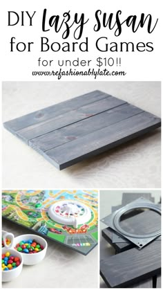 diy lazy susan board games for under $ 10 with instructions to make them easy and fun