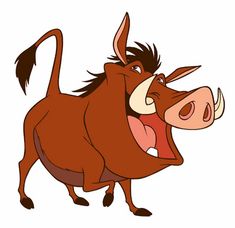 an animated bull with its mouth open and tongue out, standing in front of the camera