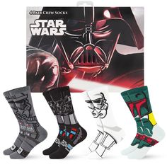 PRICES MAY VARY. STAR WARS SOCKS for men and women, featuring Darth Vader, Boba Fett, and Imperial fighters! Packaged in a Star Wars themed gift box. 4 Pack Mens and Womens Casual Crew Socks. FUN GIFTS Everyone loves novelty socks with their favorite characters. HYP’s comfortable socks feature funny cartoon, television, or movie characters. Gift friends or family with their next must-have character socks! HOLIDAY SOCKS Fun character socks make awesome Christmas socks, the stocking stuffers every Star Wars Themed Gifts, Star Wars Socks, Fathers Day Gifts From Daughter, Womens Socks, Holiday Socks, Star Wars Yoda, Comfortable Socks, Novelty Socks, Christmas Socks