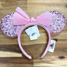 Disney Parks 2021 Millennial Pink Pearl Baublebar Minnie Ear Headband 100% Authentic Disney Parks Disney Parks 2021 Millennial Pink Pearl Baublebar Minnie Ear Headband 2021 Baublebar Millennial Pink Pearl Minnie Ear Headband Brand New Comes As Pictured Disney Minnie Mouse Ears, Minnie Ears Headband, Disney Headbands, Minnie Mouse Ears Headband, Disney Mouse Ears, Purple Halloween, Mouse Ears Headband, Disney Mouse, Crystal Headband