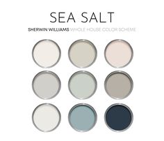 the sea salt color scheme for sherylin williams's whole - house color scheme