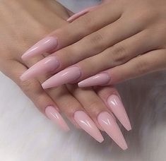 Cute Nude Nails, Nude Manicure, Acrylic Nails Stiletto, Make Your Own Makeup, Long Fingernails, Eye Makeup Styles, Look Polished, Nail Jewels, Beige Nails