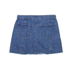 Item is in good used condition. >Size: M >Waist: 30" >Length: 16" Denim Skort With Pockets, Cutoff Dark Wash Denim Mini Skirt, Cutoff Denim Mini Skirt In Dark Wash, Dark Wash Denim Cutoff Mini Skirt, Denim Blue Cutoff Mini Skirt, Cutoff Denim Blue Cotton Skirt, Cutoff Denim Blue Mini Skirt, High-waisted Dark Wash Denim Skort, Mid-rise Dark Wash Denim Mini Skirt