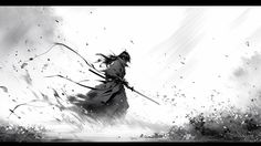 Samurai Background Pc, Samurai Wallpaper Hd Pc, Samurai Banner, Black And White Samurai, Sport Art Direction, Oni Samurai, Japanese Art Samurai, Simplistic Wallpaper