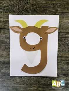 the letter g is for deer cut out from paper