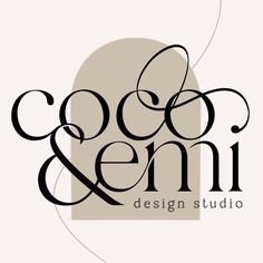 the logo for coco & emii design studio