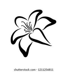 a black and white flower on a white background