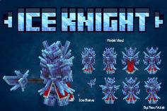 an ice knight character is shown in the game