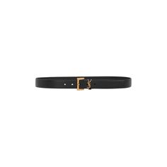 Cassandre Grainy Leather Belt-SAINT LAURENT-JOHN JULIA Luxury Leather Belt With Rectangular Buckle, Luxury Classic Rectangular Belt Buckle, Luxury Designer Rectangular Belt, Luxury Elegant Rectangular Belt, Luxury Leather Rectangular Belt Buckles, Luxury Designer Belt Buckle In Rectangular Shape, Luxury Elegant Rectangular Belt Buckle, Luxury Classic Rectangular Belt Buckles, Saint Laurent Square Buckle Belt