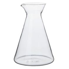 a clear glass vase with no lid on a white background, it is empty and ready to be filled