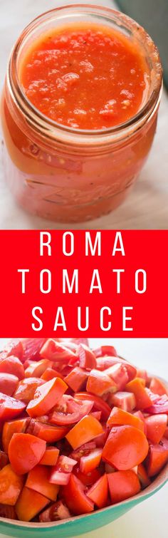 tomato sauce in a glass jar next to a bowl of sliced carrots on a table