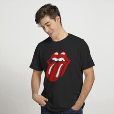 The Rolling Stones Classic Tongue Logo Rock Tee T-Shirt Unleash your inner rockstar with The Rolling Stones Classic Tongue Logo Rocker T-shirt With Band Logo, Rock And Roll Screen Print Crew Neck T-shirt, Rock And Roll Crew Neck T-shirt With Screen Print, Rock Style Crew Neck T-shirt With Screen Print, Black Cotton Rock And Roll T-shirt, Rock Band Logo T-shirt In Relaxed Fit, Rock Band Logo T-shirt Relaxed Fit, Rock Style Band Logo T-shirt With Crew Neck, Rock Style Band Logo T-shirt With Relaxed Fit