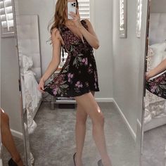 Never Worn Brand: Free People Size: Xs Purple Floral Print Mini Dress For Night Out, Mini Flowy Dress, Dresses Women, Free People Black, Flowy Dress, Beach Photos, Free People Dresses, Free People Dress, Colorful Dresses