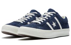 Converse One Star Academy Navy Ivory 165022C Converse Blue Shoes, Converse One Star Academy, Navy Converse, Quinceañera Ideas, Navy Blue Shoes, Dr Shoes, Wishlist 2024, Blue Converse, Star Academy