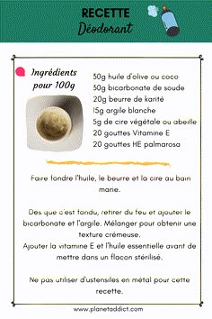 Fabriquer ses produits beauté maison à partir d'ingrédients naturels et simples! Diy Cosmetics, Natural Care, Green Life, Health Facts, Natural Makeup, Deodorant, Soap, Skin Care, Health