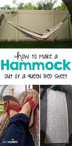 how to make a hammock out of a queen bed sheet