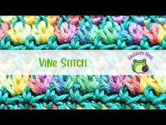 Discover how to crochet the Vine stitch in this free stitch guide with picture and video walk throughs for this unusual crochet stitch. Unusual Crochet, Frog Crochet, Crochet Stitches Guide, Crochet Scarf Pattern Free, Dishcloth Crochet Pattern, Crochet Blanket Designs, Stitch Guide, Stitch Shop, Crochet Business