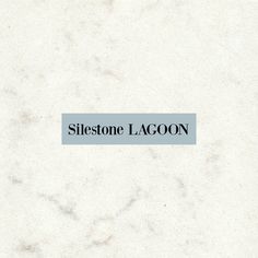 a white marble background with the words siesttone lagoon in black on it