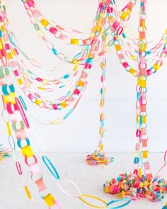 an instagram photo with colorful streamers and confetti