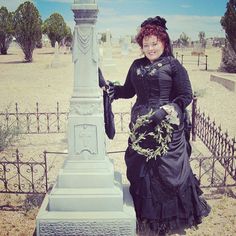 Mourning gown in original "new old stock" silk crape, crepe lissette, dulled taffeta, and wool sheer, antique soutache, embroidery and a suite of original diamond shaped mourning buttons. Twig bonnet and mourning jewelry are original, veil is silk crape as well. Allen Street Cemetery, Tombstone, AZ Soutache Embroidery, 1920s House, Diamond Shaped, Cemetery, Memorial Day, Diamond Shapes