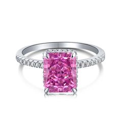 Features a emerald cut stone using the highest quality zirconia stone giving you a crushed diamond look. The Aspen Azalea is inspired by our original best selling Aspen Ring. This ring will catch everyone's attention with its fiery brilliance and beautiful light purple stone. Simple yet elegant and definitely a staple piece to add to your collection. The stones used in this ring are high quality Cubic Zirconia so it won't break the bank but will give you a Luxurious and Glamorous feel. Material: Emerald Cut Engagement, Zircon Jewelry, Cubic Zirconia Rings, Pink Stone, Pendant Earrings, Granada, Sterling Ring, Aspen, 925 Sterling Silver Ring