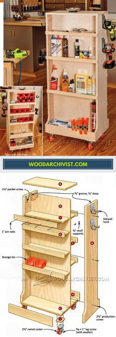 woodworking plans for kitchen cabinets and drawers with instructions to make them look like they are built