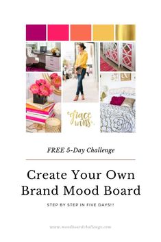 an advertisement for a brand mood board