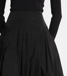 Oscar de la Renta - Pleated cotton-blend skirt | Mytheresa Little Black Dress, Black Dress, Online Store, Cotton Blend, Luxury Fashion, Skirt, Black, Design, Oscar De La Renta