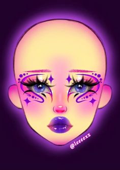 Make Up Face Chart, Alien Makeup, Face Charts