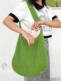 Bird in Bag - Portable Vintage Canvas Bag for Teen Girls and Women College Students, White-Collar Perfect for Work, Business, Commuting, Vintage Canvas Bags, Crochet Bodies, Bags Pattern, Bags For Teens, Crochet Bag Pattern, Vintage Canvas, Crochet Bags, Bag Vintage, Bird In Bag