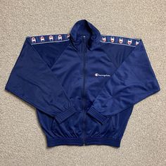 "Champion USA Vintage Tracksuit Top Track Jacket Festival Wavy Retro 90s XS. Condition is \"Used\". Dispatched with Royal Mail 2nd Class.  Still has plenty of life left in it & NO stains!  Size: XS  Measurements: Pit to pit: 21.5 inches Length (shoulder to bottom): 23 inches Inside sleeve: 20 inches  Message for quote on International Delivery.  Check out our other items and feel free to message us for more information :)" Reebok Tracksuit, 90s Tracksuit, Champion Tracksuit, Puma Tracksuit, Vintage Tracksuit, Hot Pants Shorts, Vintage Festival, Tracksuit Tops, Tracksuit Jacket