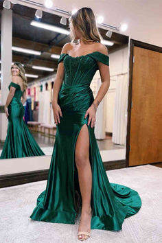 Satin Prom Dress Long, Sequin Prom Dresses Long, Green Prom, Satin Dress Long, Corset Dress Prom, Satin Prom Dress, Mermaid Evening Dresses, Applique Dress, Green Outfit