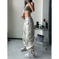 Vintage Baggy 90s Aesthetic Pants  1Measurement In CMsizeWaist(cm)Hips (cm)Pant Length(cm)M609694L6410095XL6810496XXL7210897XXXL76112981. The size is Asian size, smaller than US, UK, Australia, EU size. Please choose larger size or tell us your height and weight, and we suggest a suitable size for you.2. The data is manually tiled measurement, there is an error of 1-3cm, please understand.3. Due to different shooting light and different monitor resolutions, slight chromatic aberration will be ca Korean Fashion Baggy, Brown Korean, Hippie Trousers, Vintage Cargo Pants, Casual 90s, Streetwear Cargo Pants, Fashion Baggy, Trousers Casual, Oversize Casual