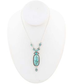 From Barse&#x2C; this necklace features: Y necklaceSterling silverGenuine turquoise stones Lobster clasp closure Approx. 16" length Imported. Turquoise Sterling Silver Lariat Necklace, Turquoise Lariat Necklace In Sterling Silver, Genuine Turquoise, Artisan Craft, Turquoise Stone, Jewelry Crafts, Beaded Jewelry, Turquoise, Sterling Silver