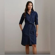 P/S Size Ralph Lauren Navy Casual Long Sleeves Shirt Dress, Belt Not Included 36" Length, 19.5" Bust Approximately New Women Petite Navy Blue Long Sleeves Casual Sophisticated Shirt Dress Sz P/S Nwot, Believed To Be See Pics Above For All The Details Casual Long Sleeve Shirts, Dress Belt, Ralph Lauren Dress, Long Sleeve Shirt Dress, Long Sleeve Casual, New Woman, P S, New Dress, Shirt Dress