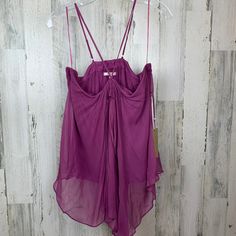 Matty M Lined Silk Cami Size L Nwt Purple Cami Top For Party, Purple Cami Top For Summer, Mauve Beach Top For Summer, Mauve Summer Beach Top, Purple Spaghetti Strap Tops For Summer, Purple Spaghetti Straps Top For Summer, Purple Cami Top For Spring, Casual Purple Spaghetti Strap Top, Chic Purple Spaghetti Strap Top