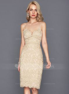 [AU$161.00] Sheath/Column V-neck Knee-Length Lace Cocktail Dress Dress Classy Elegant, Lace Dress Classy, Trendy Cocktail Dresses, Knee Length Lace Dress, Cocktail Bridesmaid Dresses, Lace Cocktail Dress, Different Dresses, Midi Cocktail Dress, Cocktail Dress Lace