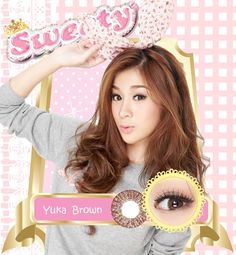 Coloured contact lenses Bigeye Natural Tones Yuka contact lenses bigeye Yuka_Brown Code: Yuka_Brown Brand: Sweety/Barbie Model: Yuka_Brown Soft Contact Lens Duration : 1 year Diameter(mm) : dia 14.5 Base Curve(mm) : B.c 8.60 Effect 16.0 Water content 38% Expire : 5 Years Manufactured b...