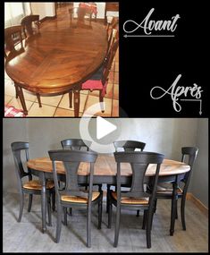 an image of a dining room table and chairs with the words aparts above it