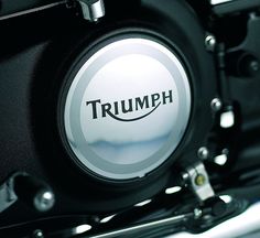 the triumph logo is visible on this motorcycle