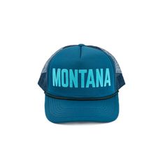 A Montana Scene Original Design. All designs are property of The Montana Scene. All rights reserved. All of The Montana Scene apparel is designed and printed locally in Montana. Come visit our storefront locations! Bigfork * Whitefish * Missoula * Kalispell * Bozeman Casual Trucker Hat With Graphic Print For Outdoor, Casual Graphic Print Trucker Hat For Outdoor, Casual Trucker Hat With Graphic Print, Casual Blue Trucker Hat With Letter Print, Blue Sports Trucker Hat With Letter Print, Blue Letter Print Sports Trucker Hat, Blue Letter Print Trucker Hat For Sports, Kids Onesies, Kids Beanies