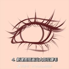 an eye with long eyelashes in chinese