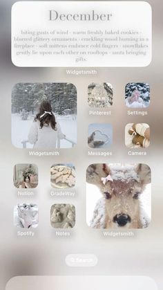 Winter Phone Widgets, Clean Ios Homescreen, Winter Aesthetic Phone Layout, Cute Christmas Home Screen Ideas, Winter Phone Theme Aesthetic, Ios Winter Theme, Ios Layout Christmas, Pink Christmas Iphone Layout, Phone Themes Winter