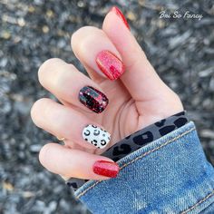 Cherry Float, Color Street Red, Nail Polish Art Designs, Cheetah Nail Designs