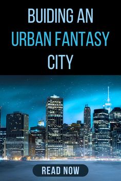 the cover of building an urban fantasy city, with buildings in the background and text reading