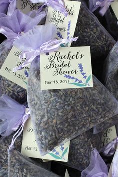 lavender seed favors for a bridal shower