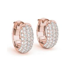 These pavé diamond encrusted earrings are compact, shiny, and comfortable. 5 rows of delicately set pavé diamonds span this domed and curved huggie earring. Perfect for casual or formal wear. Outer Diameter: 13.5 mm Interior Diameter: 8.5 mm Width: 5 mm Diamond Details: 41 round diamonds weighing 3/8 carats total Metal Edelweiss Jewelry, Pave Diamond Earrings, Diamond Huggie Earrings, Diamond Huggies, Huggie Earring, Diamond Decorations, Diamond Hoop Earrings, Huggie Earrings, Opal Earrings