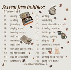 Hobbies On A Budget, Stuff To Do By Yourself At Home, Fun Things To Learn About, Pinterest Bored Ideas, Screen Free Hobbies, How To Make Life Aesthetic, Fun Hobby Ideas, Hobbies To Try Aesthetic, Free Fun Things To Do