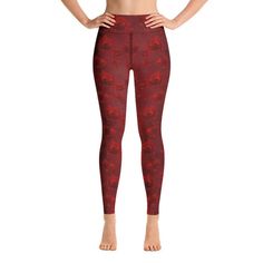 Red Yoga Pants, Roses Red, Bean Bag Covers, Velvet Shirt, Womens Leggings, Ethnic Print, Yoga Session, The Cross, Outfits With Leggings